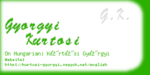 gyorgyi kurtosi business card